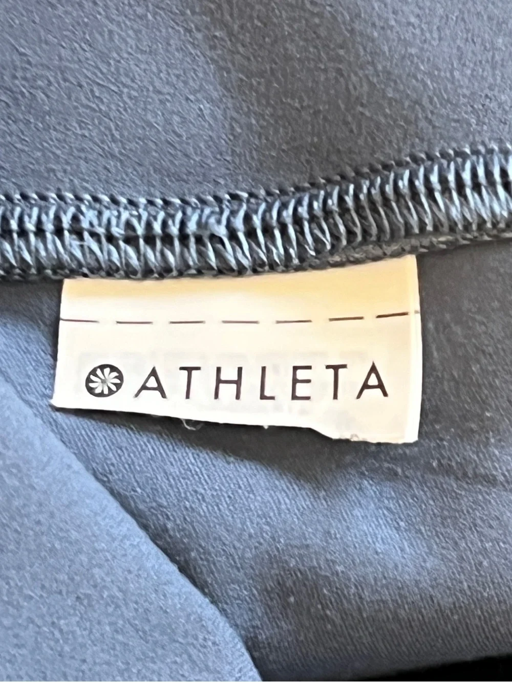 ATHLETA Women’s Slate Blue Salutation Stash 7/8 Tight Leggings Size L